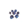 Gemini Polyhedral Black Starlight W/red Set (7)