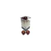 Glitter Polyhedral Ruby/gold 16mm (12)