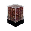 Glitter Polyhedral Ruby/gold 12 mm (36)