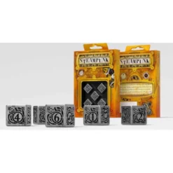 Metal D6 Dados Steampunk (5) Caja