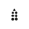 Opaque Polyhedral Black/gold Set (7)