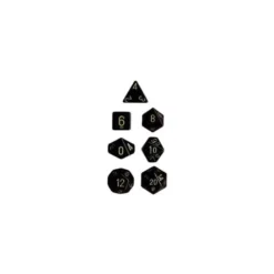 Opaque Polyhedral Black/gold Set (7)