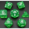 Pack 7 Dados Rol Brilli Agua Verde Y Blanco