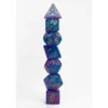 Pack 7 Dados Rol Brilli Azul Rosado Y Amarillo