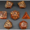 Pack 7 Dados Rol Hechizados Marrón Y Negro