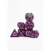Pack 7 Dados Rol Hechizados Morado Y Blanco