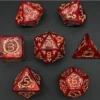 Pack 7 Dados Rol Hechizados Rojo Y Amarillo