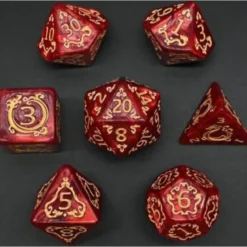 Pack 7 Dados Rol Hechizados Rojo Y Amarillo