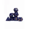 Pack 7 Dados Rol Marmoleado Azul Morado Y Amarillo