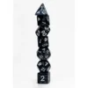 Pack 7 Dados Rol Marmoleado Negro Y Blanco