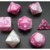Pack 7 Dados Rol Marmoleado Rosa Blanco Y Blanco