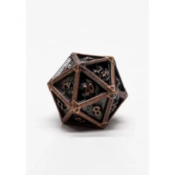 Pack 7 Dados Rol Metálicos D&D Bronce