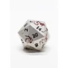 Pack 7 Dados Rol Metálicos D&D Dragón Rojo y Blanco