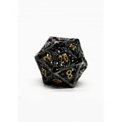 Pack 7 Dados Rol Metálicos D&D Niquel y Oro