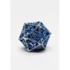 Pack 7 Dados Rol Metálicos D&D Plata y Zafiro