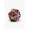 Pack 7 Dados Rol Metálicos D&D Rubí
