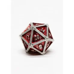 Pack 7 Dados Rol Metálicos D&D Rubí