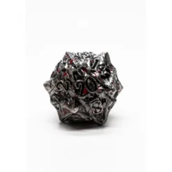 Pack 7 Dados Rol Metálicos D&D Solid Dragón Negro