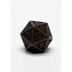 Pack 7 Dados Rol Metálicos D&D Vintage Bronce