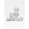 Pack 7 Dados Rol Transparente Blanco