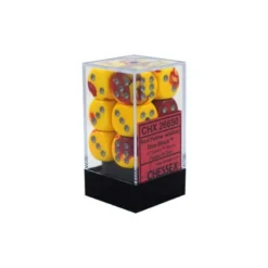 Red-Yellow w/silver 16mm (12)