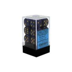 Scarab Royal Blue w/gold 16mm (12)