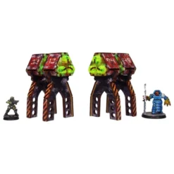 Sci-Fi Grimdark Imperial II Capacitors (4 pieces) Prepintado [28mm] -- Pre-pedido --