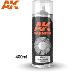 Semi-Gloss varnish - Spray 400ml (Includes 2 nozzles)