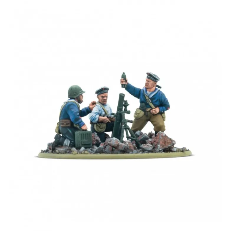 Soviet Naval Brigade Medium Mortar Team