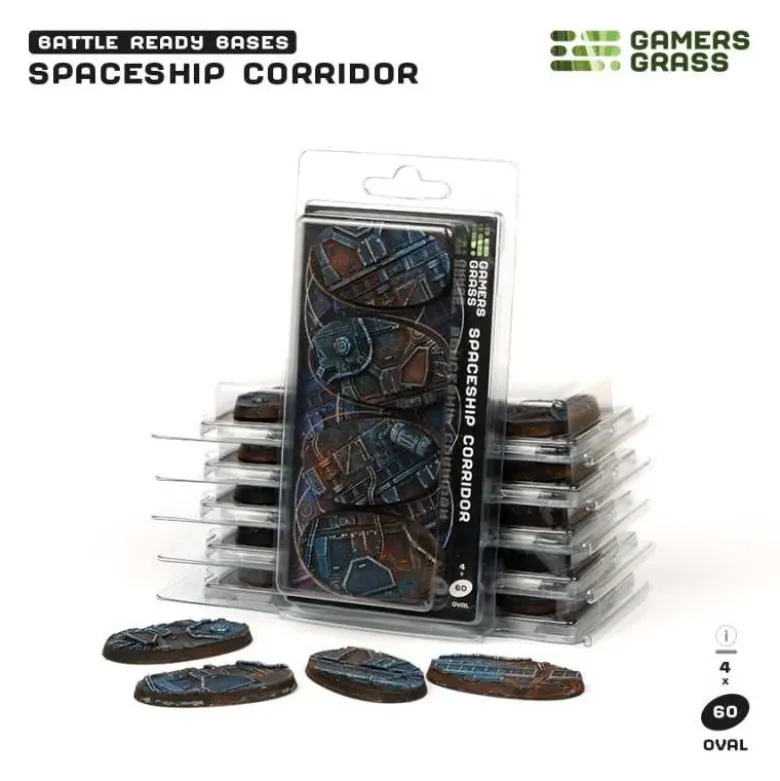 Spaceship Corridor Bases Oval 60mm (x4)