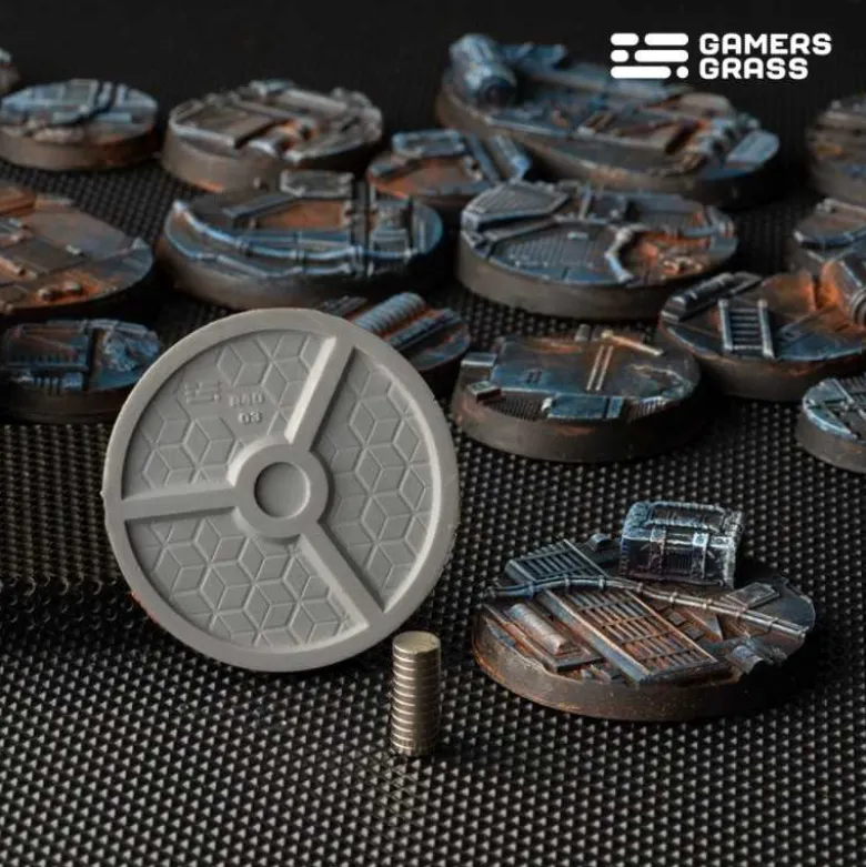 Spaceship Corridor Bases Round 40mm (x5)