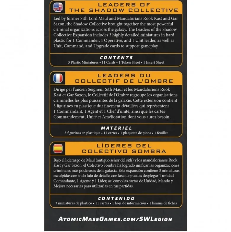 SW Legión: Leaders of the Shadow Collective (Castellano)