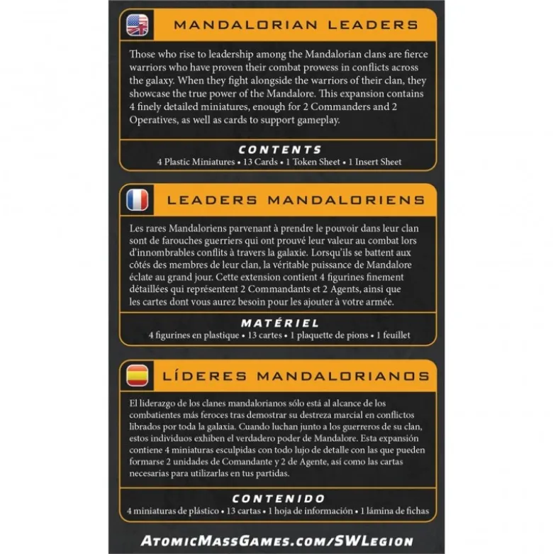 SW Legión: Mandalorian Leaders