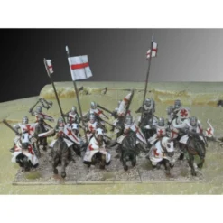 Templar Knights Cavalry (12 Mounted Plastic Figures)