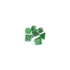 Vortex Dice Polyhedral Green/gold Set (7)