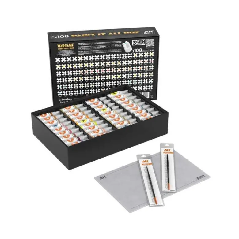 Wargame Paint It All Box 108 Colors 3Gen