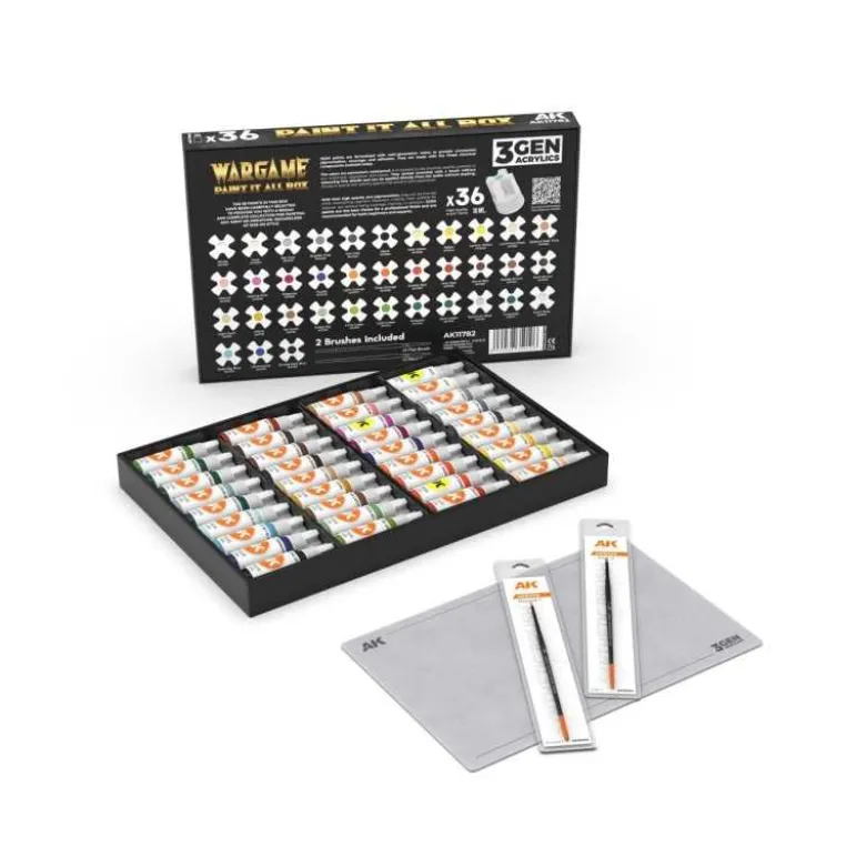 Wargame Paint It All Box 36 Colors 3Gen