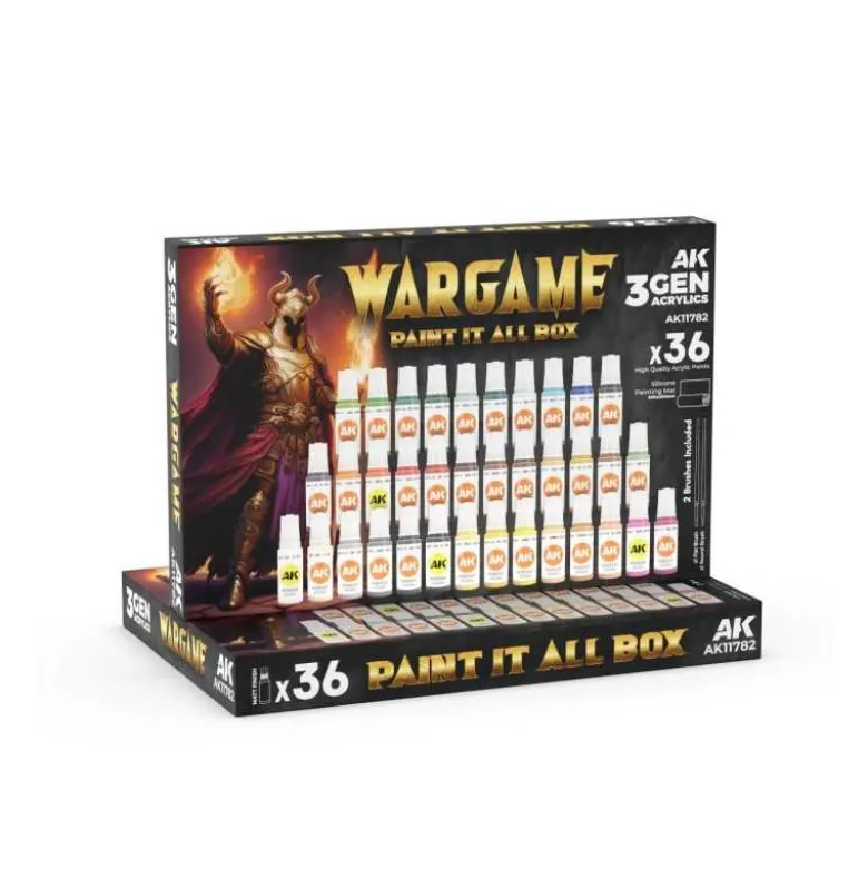 Wargame Paint It All Box 36 Colors 3Gen