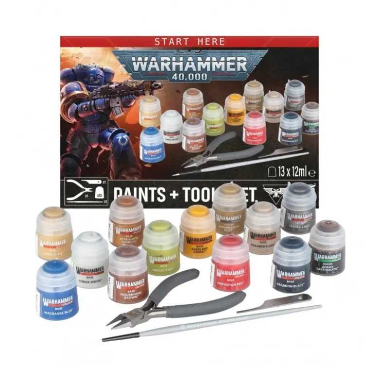 Warhammer 40k Paints + Tools Set 2026