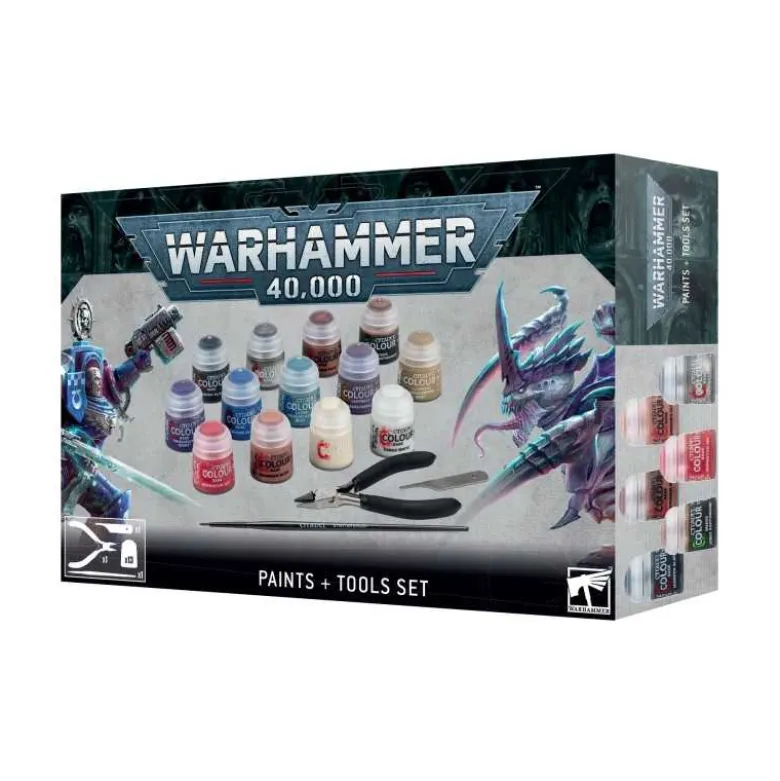 Warhammer 40K Paints + Tools Set