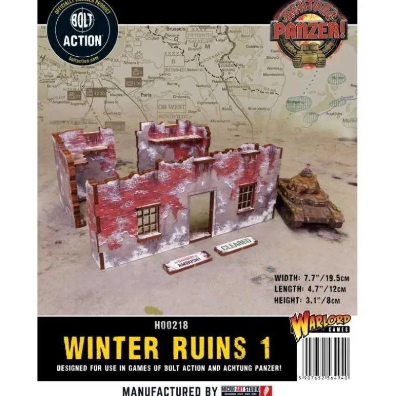 WW2 Normandy Achtung Panzer Winter Ruins 1 (Prepintado)