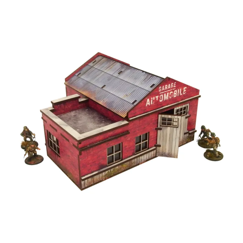 WW2 Normandy Garage w. Petrol Station (Prepintado)