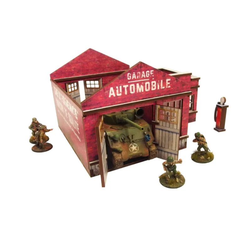 WW2 Normandy Garage w. Petrol Station (Prepintado)