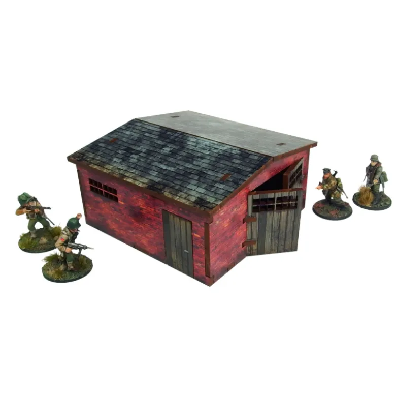 WW2 Normandy Large Brick Shed (Prepintado)