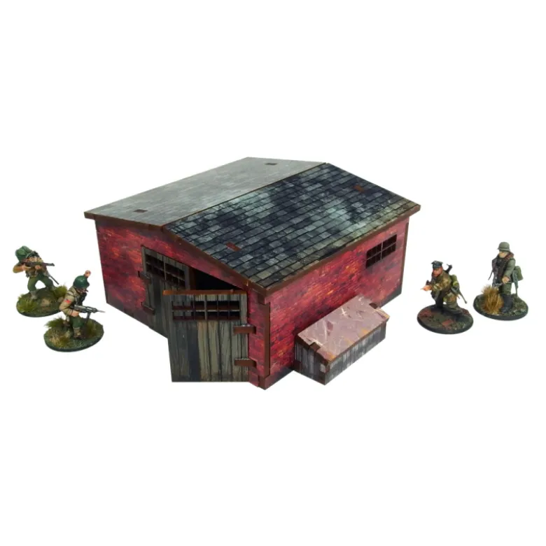 WW2 Normandy Large Brick Shed (Prepintado)