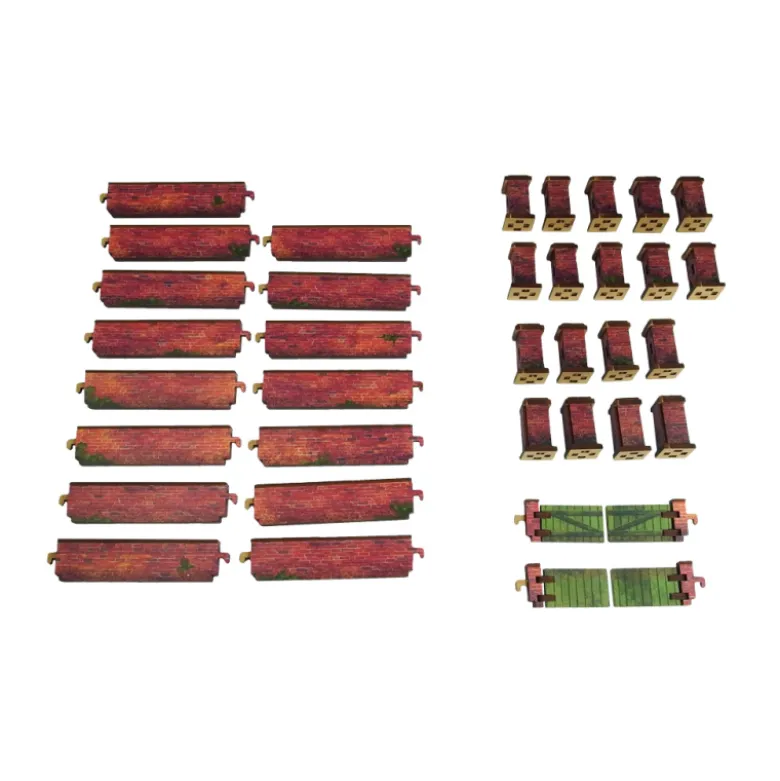 WW2 Normandy Wall w. Gate (low) (Prepintado)