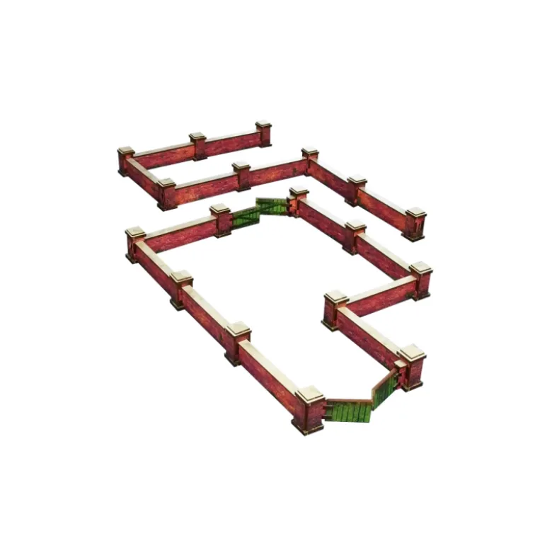 WW2 Normandy Wall w. Gate (low) (Prepintado)